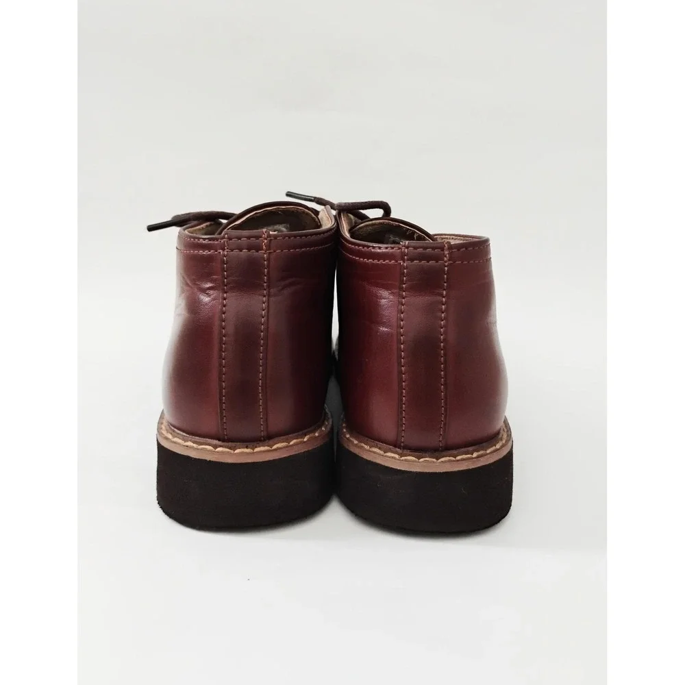 Deer Stags Nick Chukka Boots Kids Size 13M Burgundy Simulated Leather Lace Up